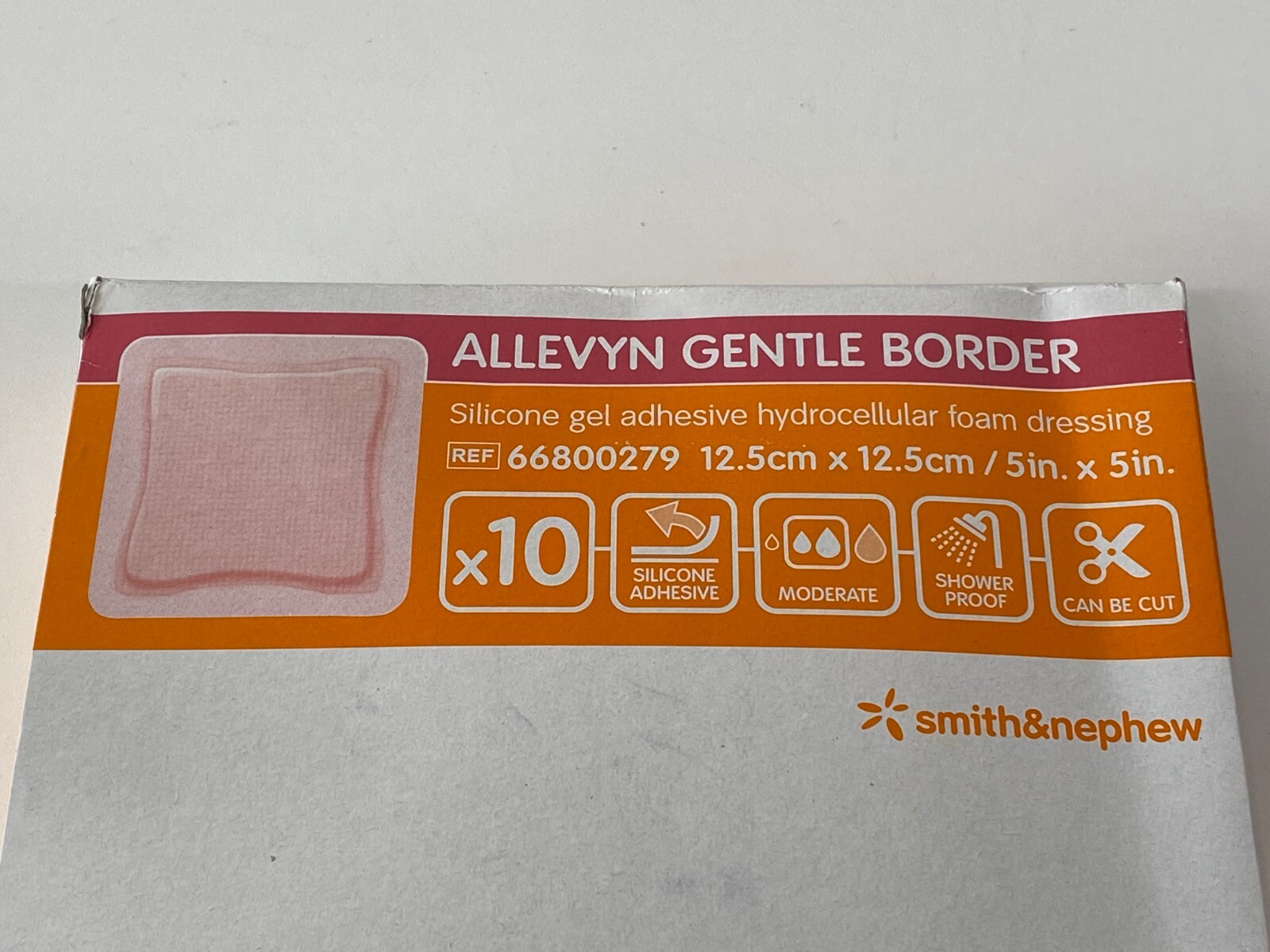 *H31*: 2 Boxes (10/Box) Allevyn Gentle Border 66800279 Exp 2026-03
