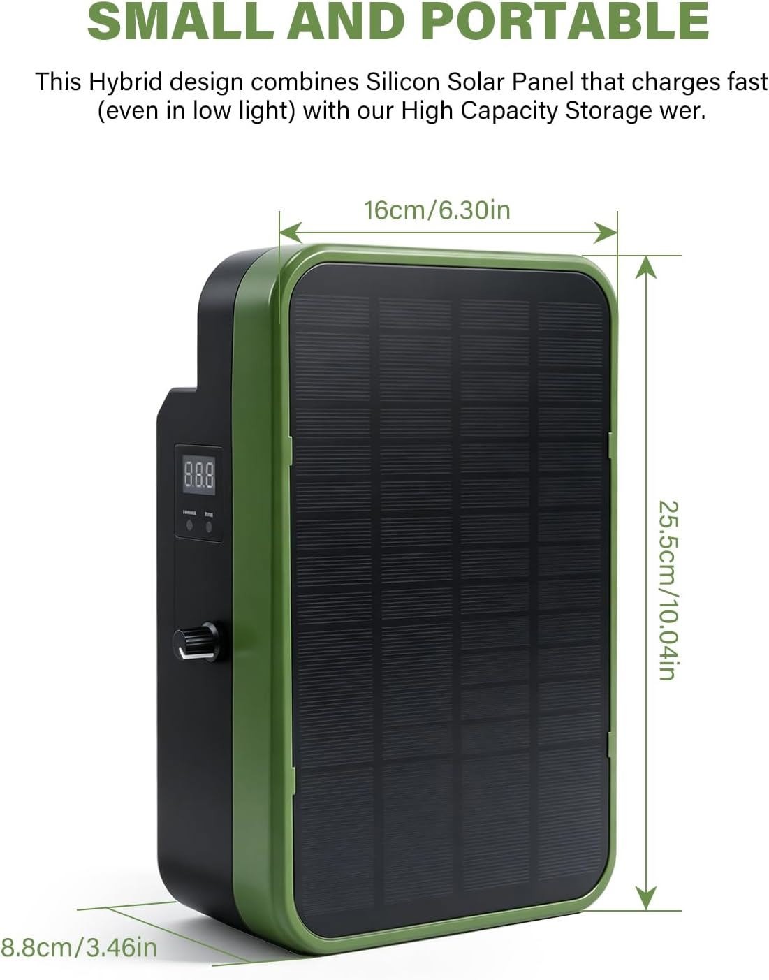 0.5J 10Mile Solar Power Fence Charger 5.5W Electric Fence Energizer Livestock US