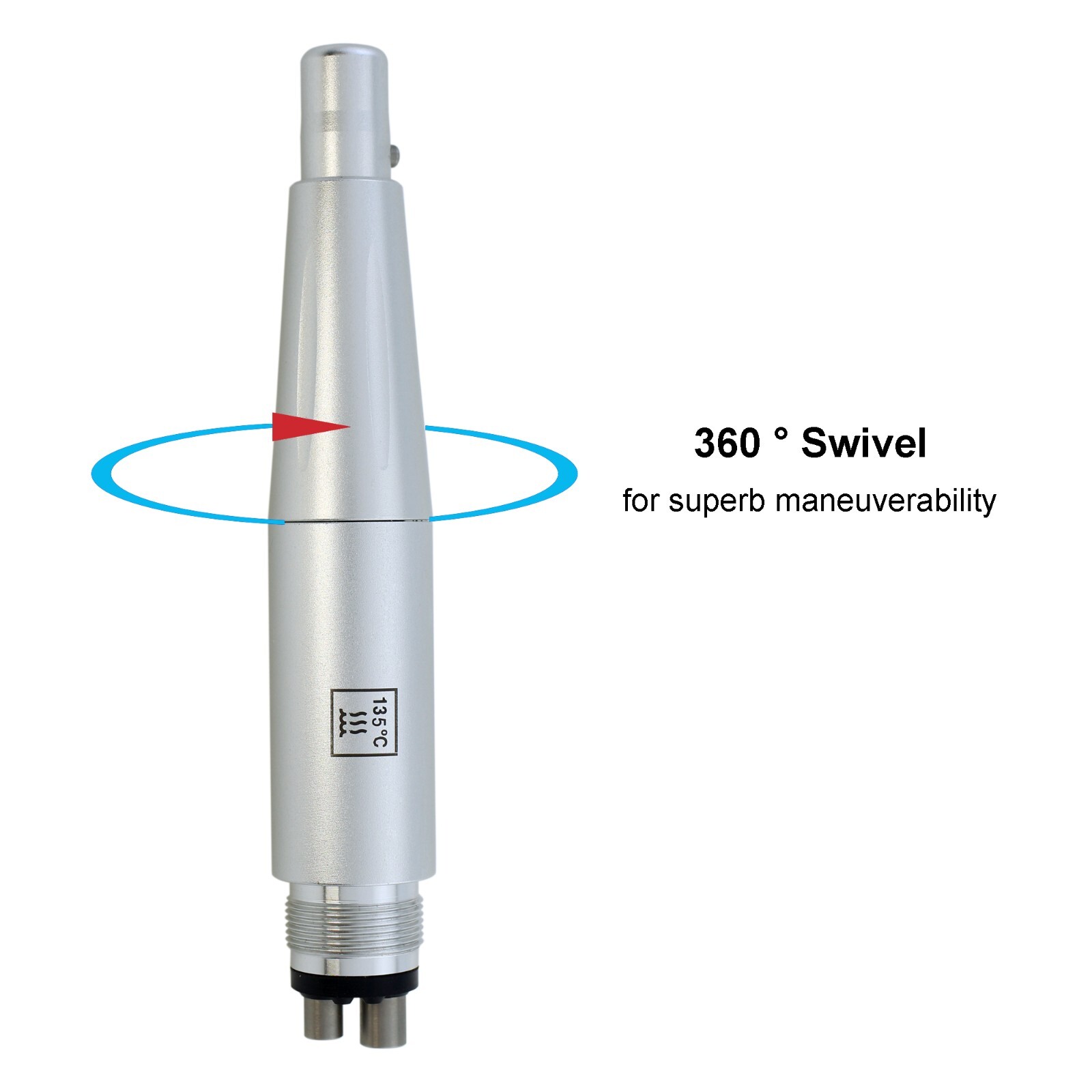 Dental Hygiene Prophy Air Motor Handpiece 4:1 Straight Nose Cone 4 Hole RDH WH