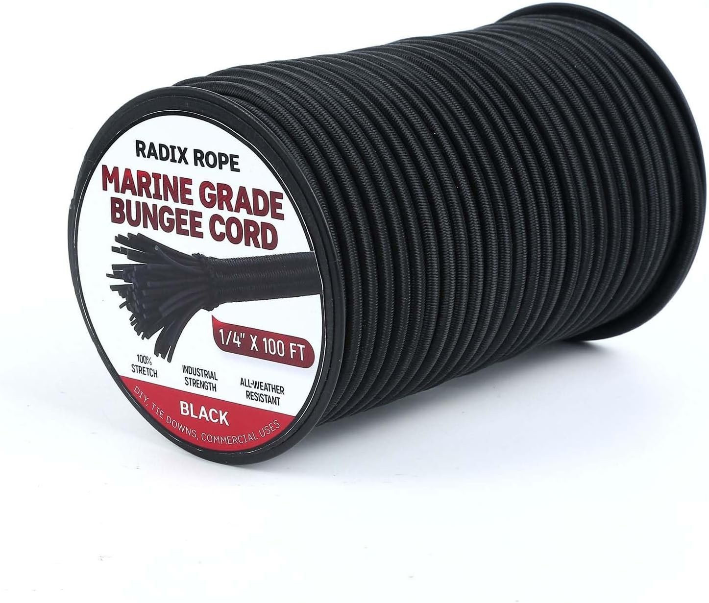 Marine Grade Bungee Cords Heavy Duty Outdoor – Bungee Cord Roll – 100% Stretc…