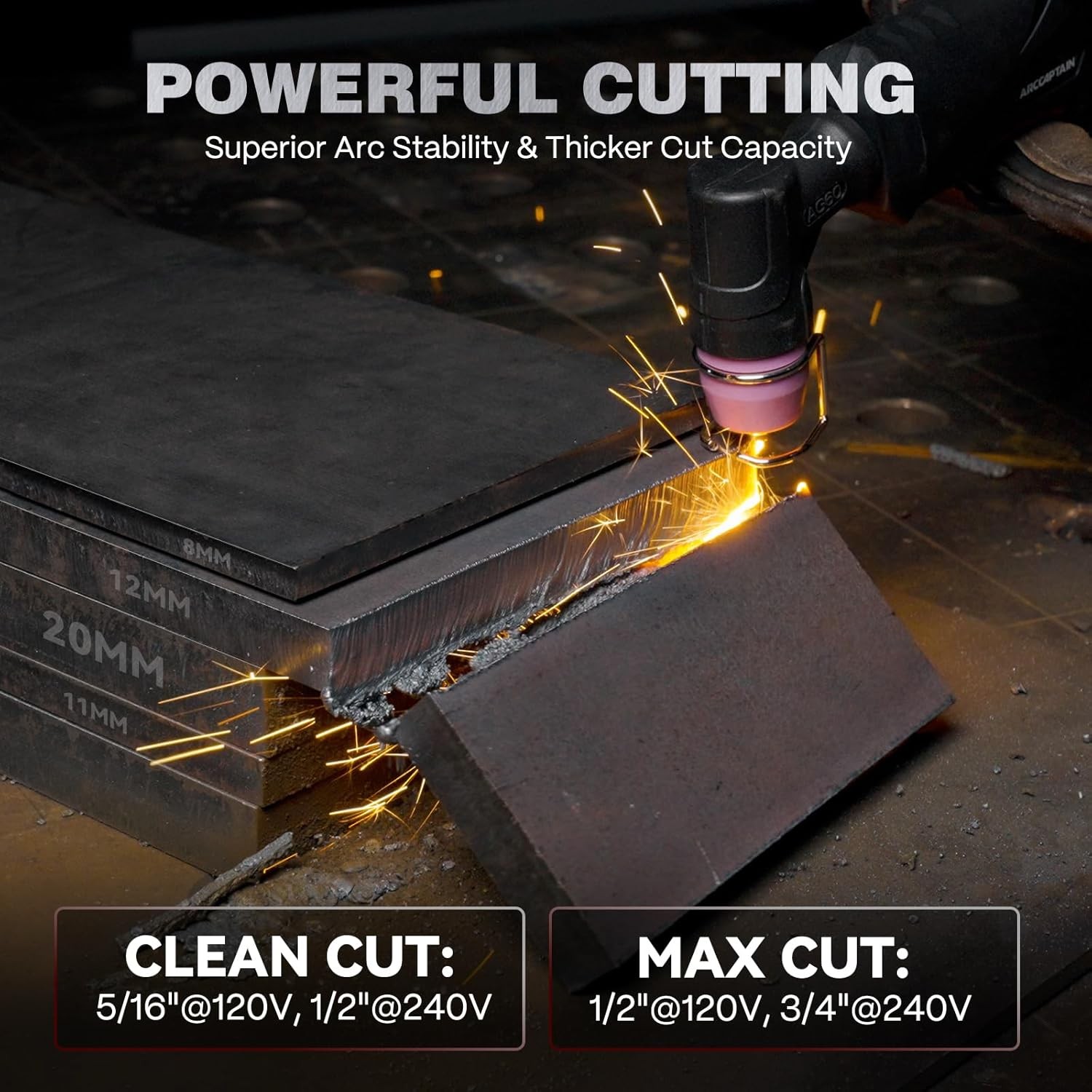 ARCCAPTAIN CUT55 PRO 55A Plasma Cutter Pilot Arc APP Control 110V/220V HF