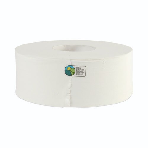 Boardwalk JRT Jumbo Roll Bathroom Tissue, 2-Ply, 3.3 » x 1,000 ft, 12 Rolls/CT