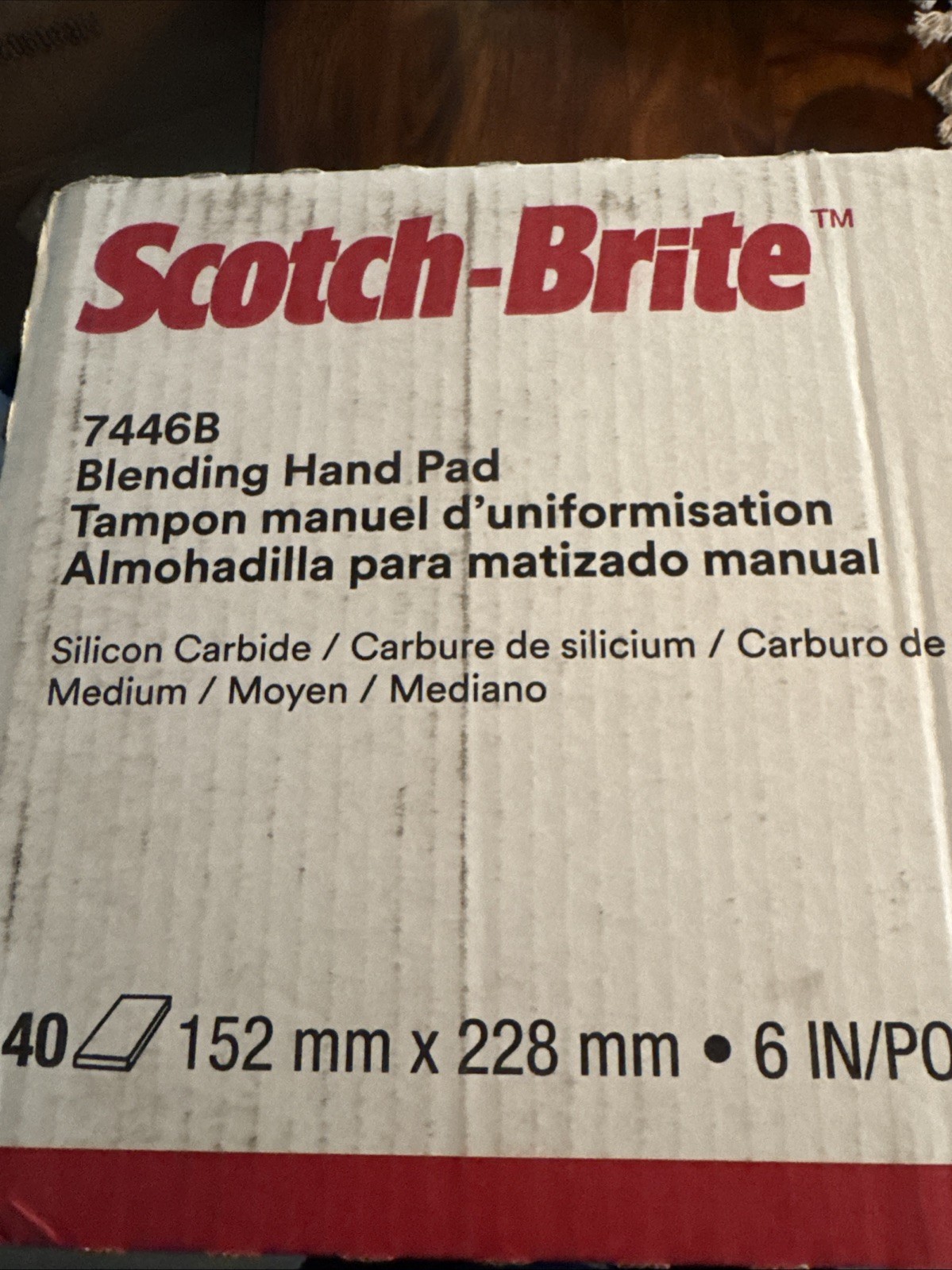 LOT (4) Scotch-Brite 7446B Pro Hand Pad 6 in. x 9 in.