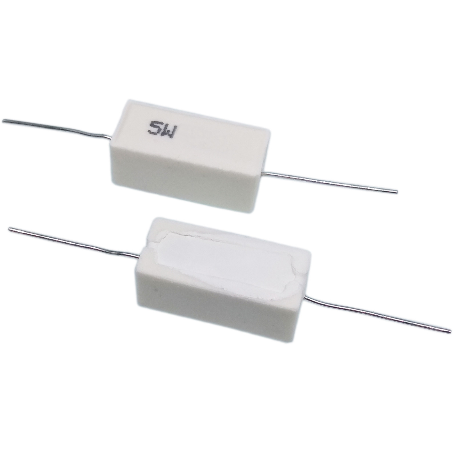 US Stock 10pcs 470 ohm 470RΩJ 5 watt Axial Ceramic Cement Power Resistor 5W