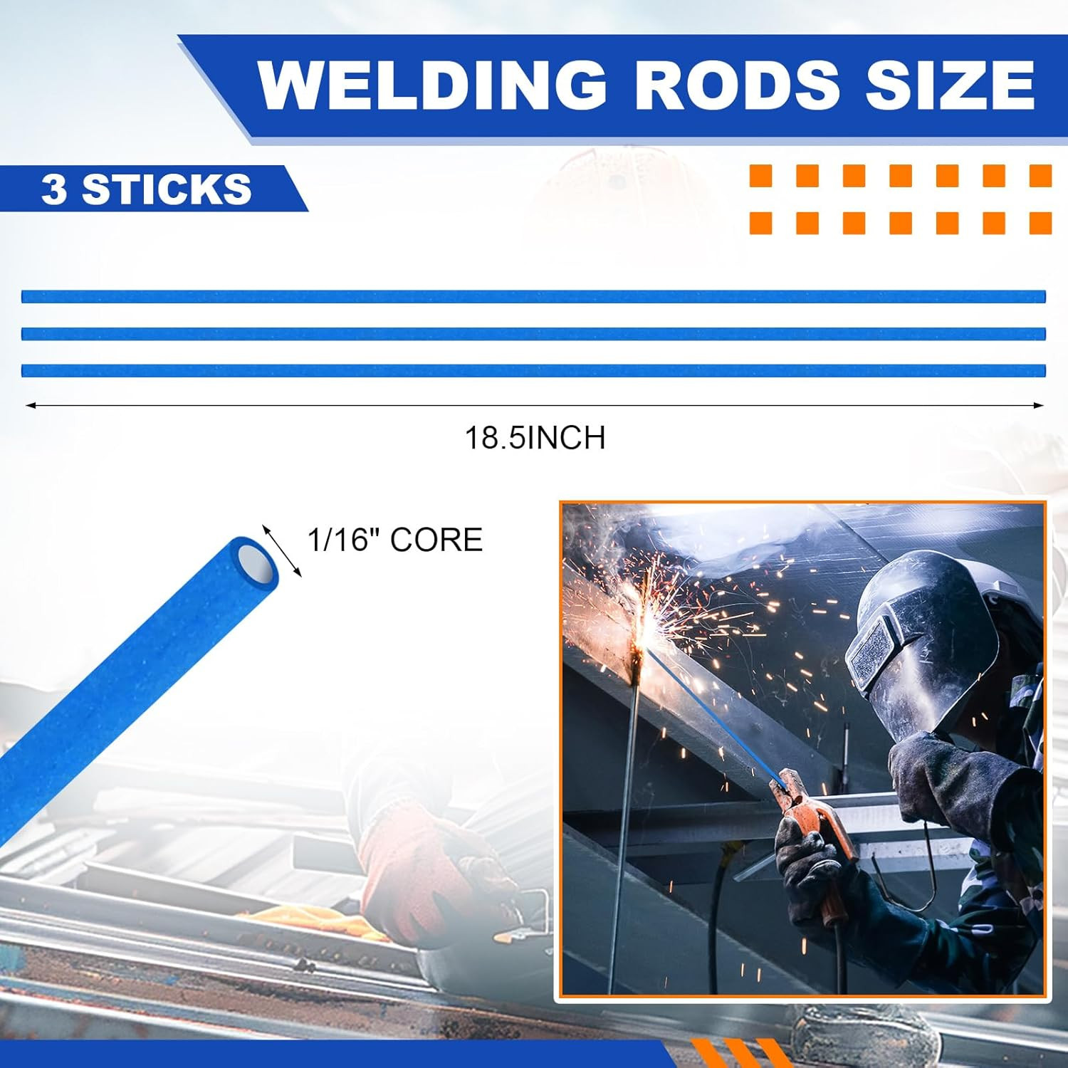 10 Pcs Sticks AWS Bag Silver Alloy Brazing Rods 18″ Flux Coated Solder Copper (4