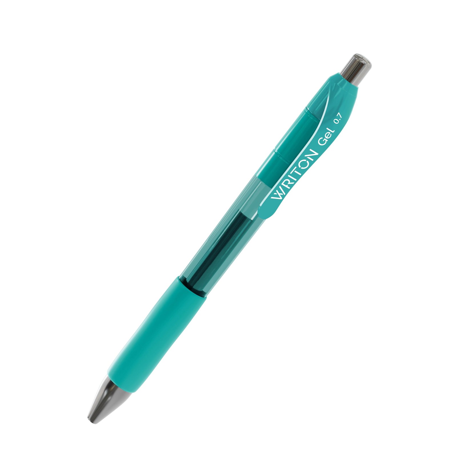 Retractable & Refillable Gel Pens Comfort Grip 0.7mm Fine Point Dark Green In