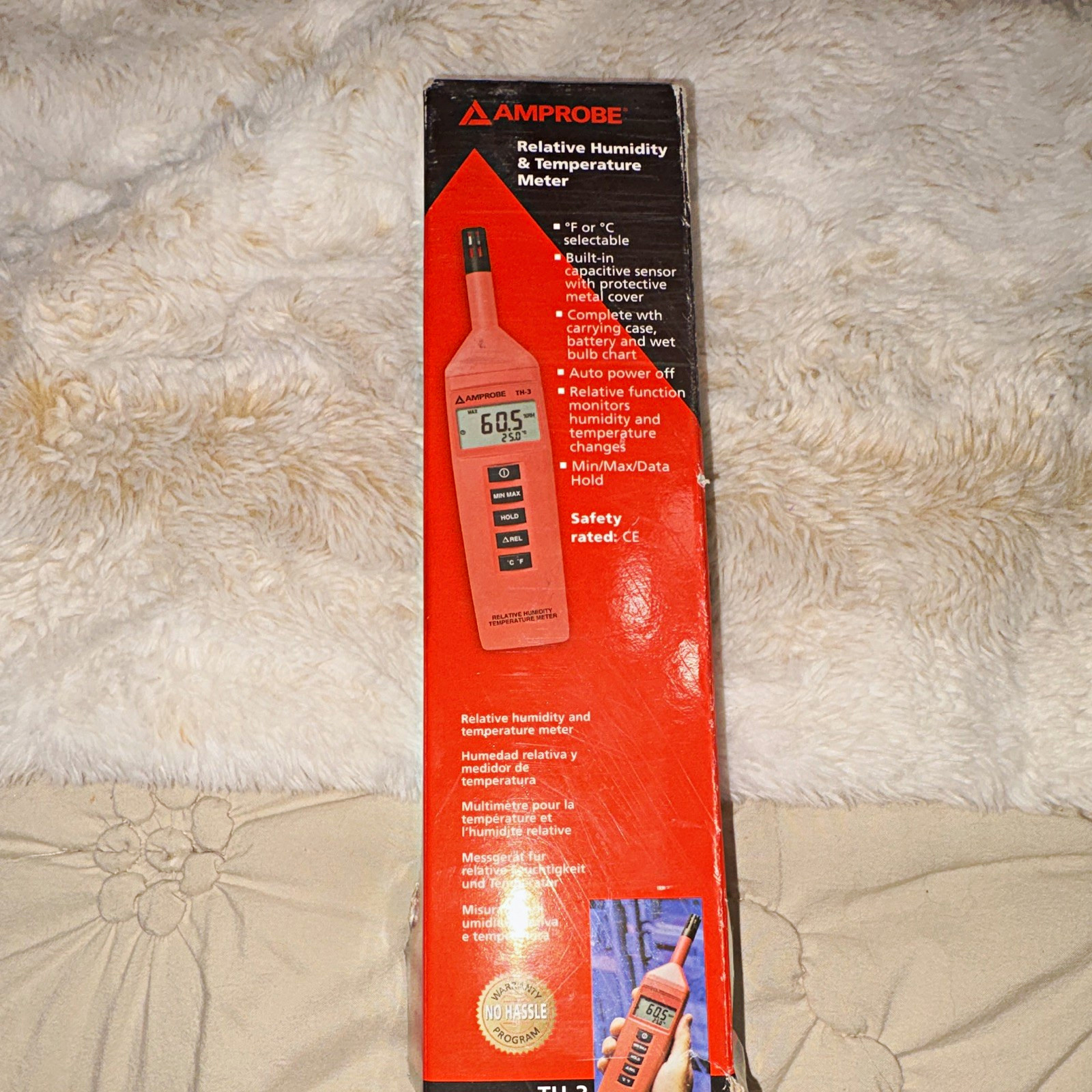 Amprobe TH-3 Digital Humidity & Temperature Meter Hygrometer -20°C to 60°C