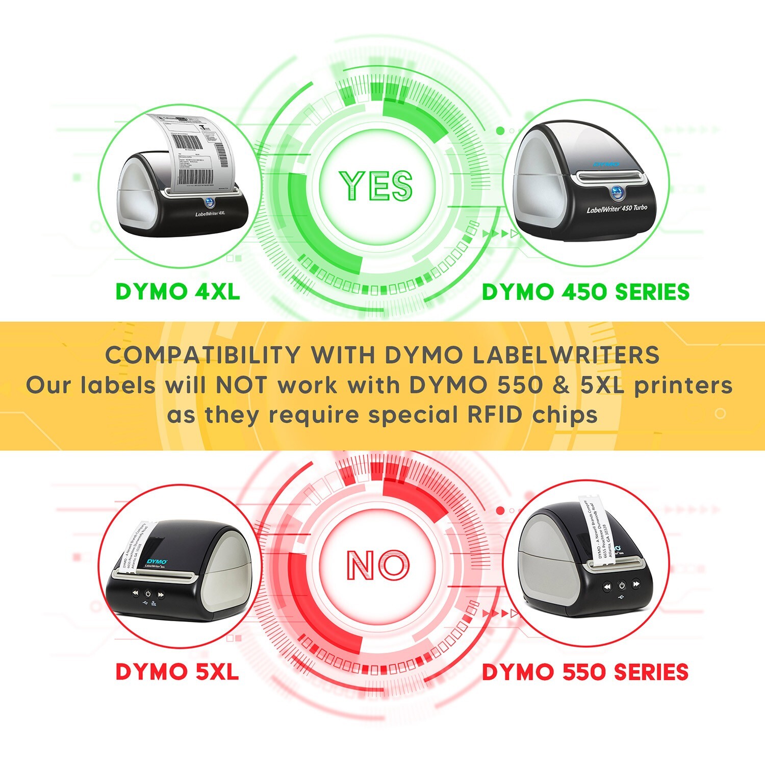 DYMO LW 30256 Compatible LARGE Direct Thermal Address Labels – (24) Rolls of 300