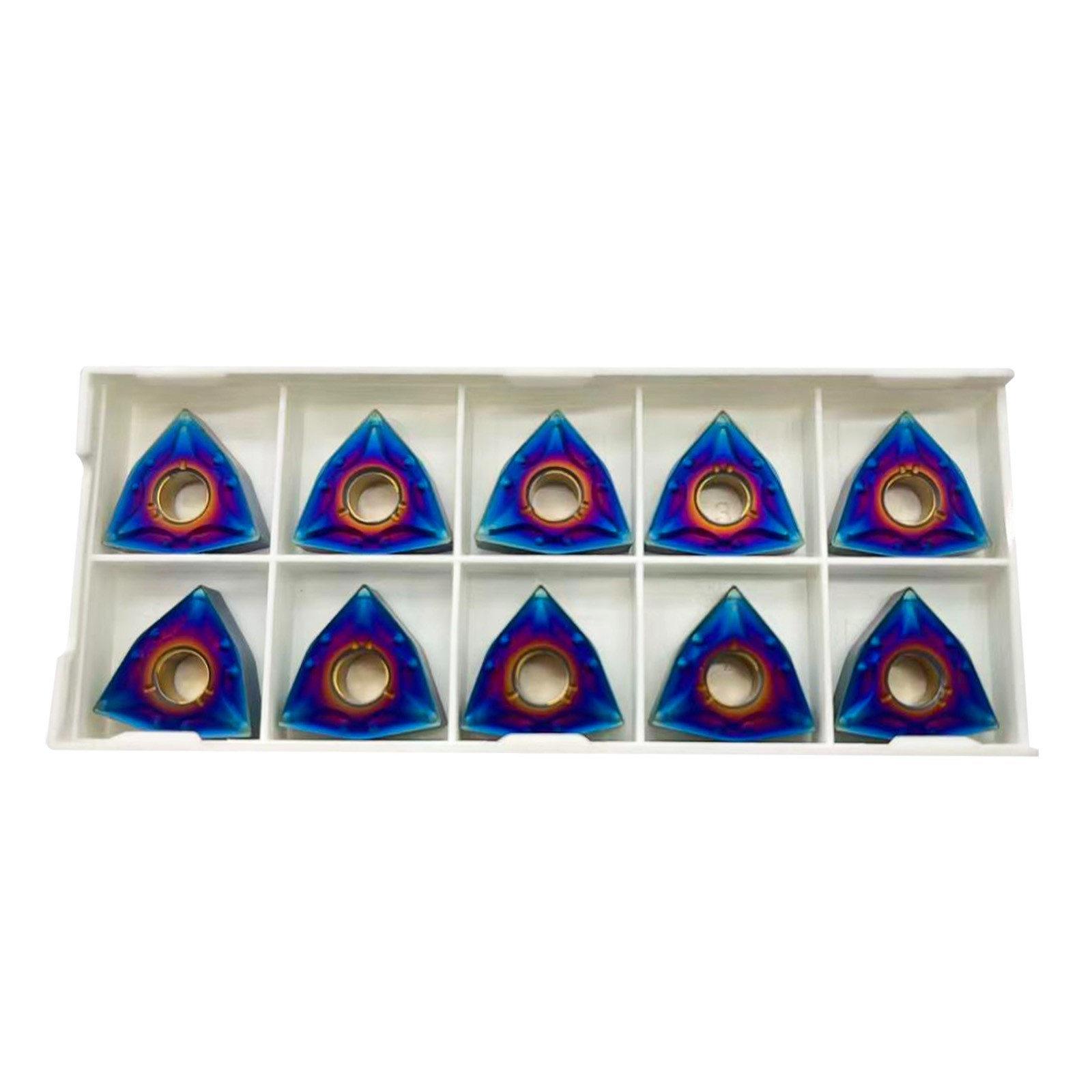 10PC HRC50 WNMG080408-MA Nano Blue CNC carbide turning insert For Hardened steel