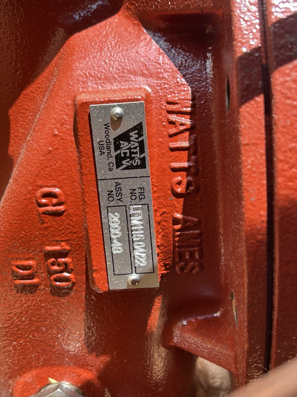 Watts LFM115 04/22 Pressure Reducing Control Valve. 3″ Flanged.