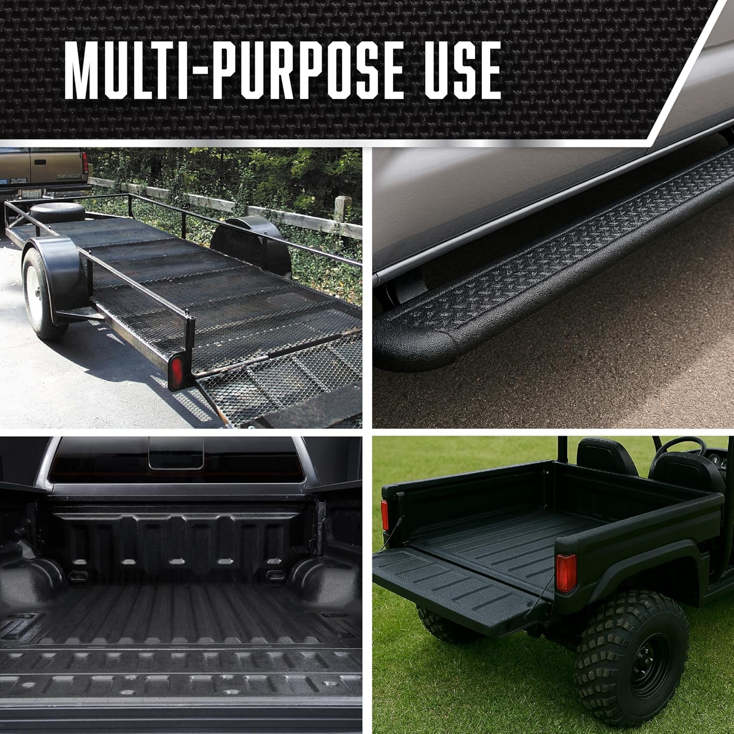 Black Automotive Truck Bed Liner Coating Spray Paint Trailer Floor Protector