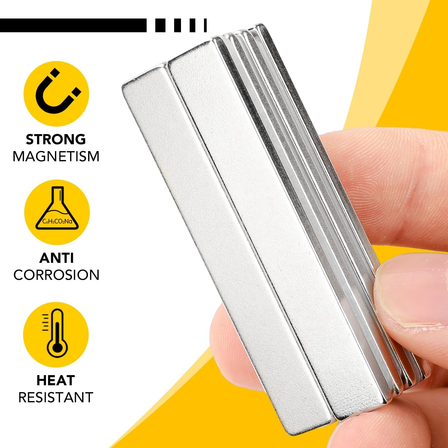 Powerful 2.36 in Neodymium Magnets with 18 lbs Pull – Ideal for Home & Classroom