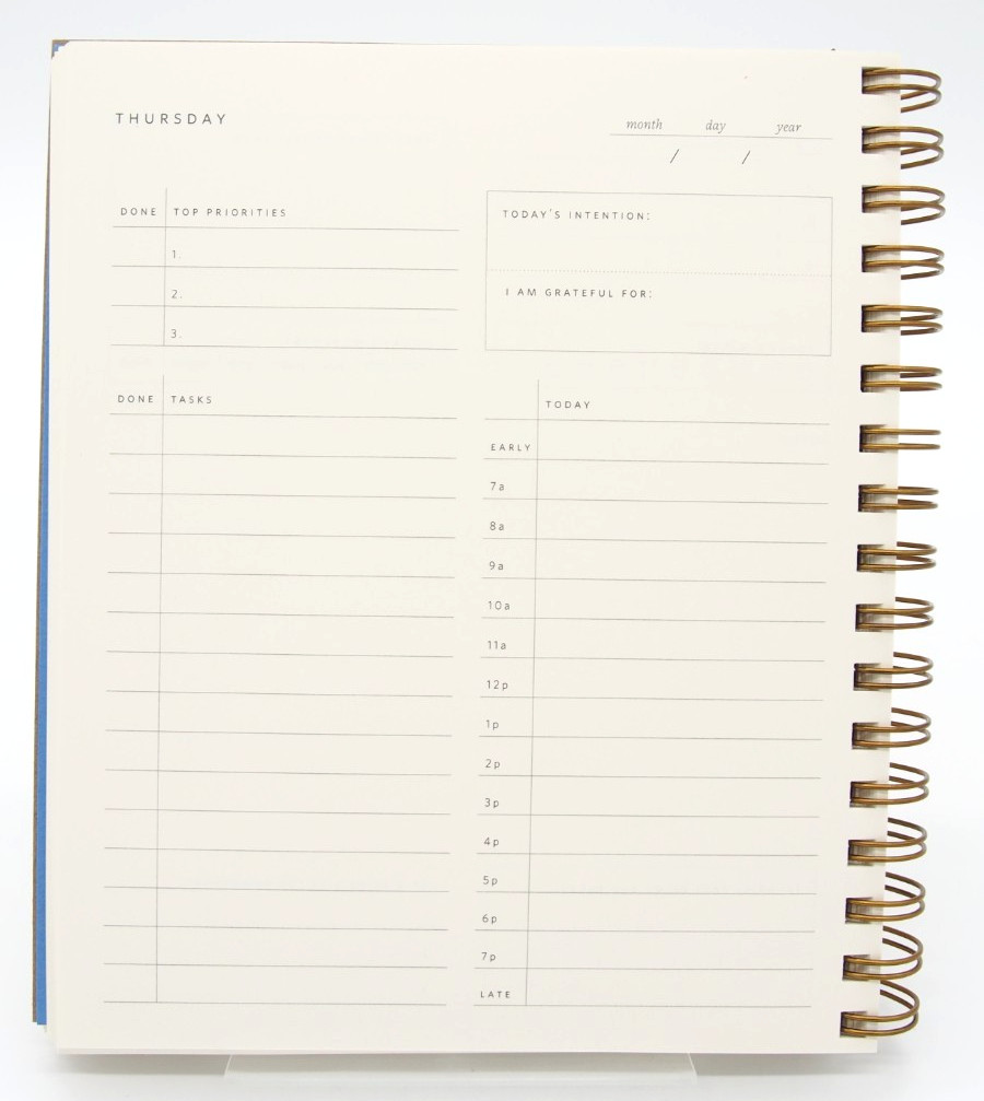 (A) Ramona & Ruth QUARTERLY OVERVIEW PLANNER Undated 3-month Journal Blue New