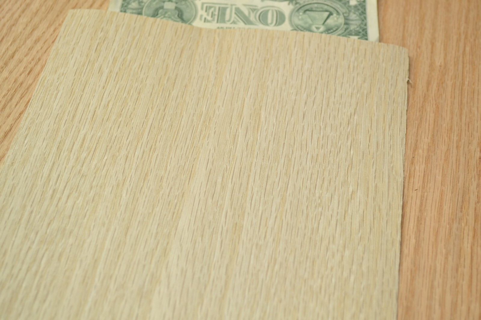 Bleached Red Oak Wood Veneer Sheet 7 x 19 inches 1/42nd thick L2308-05