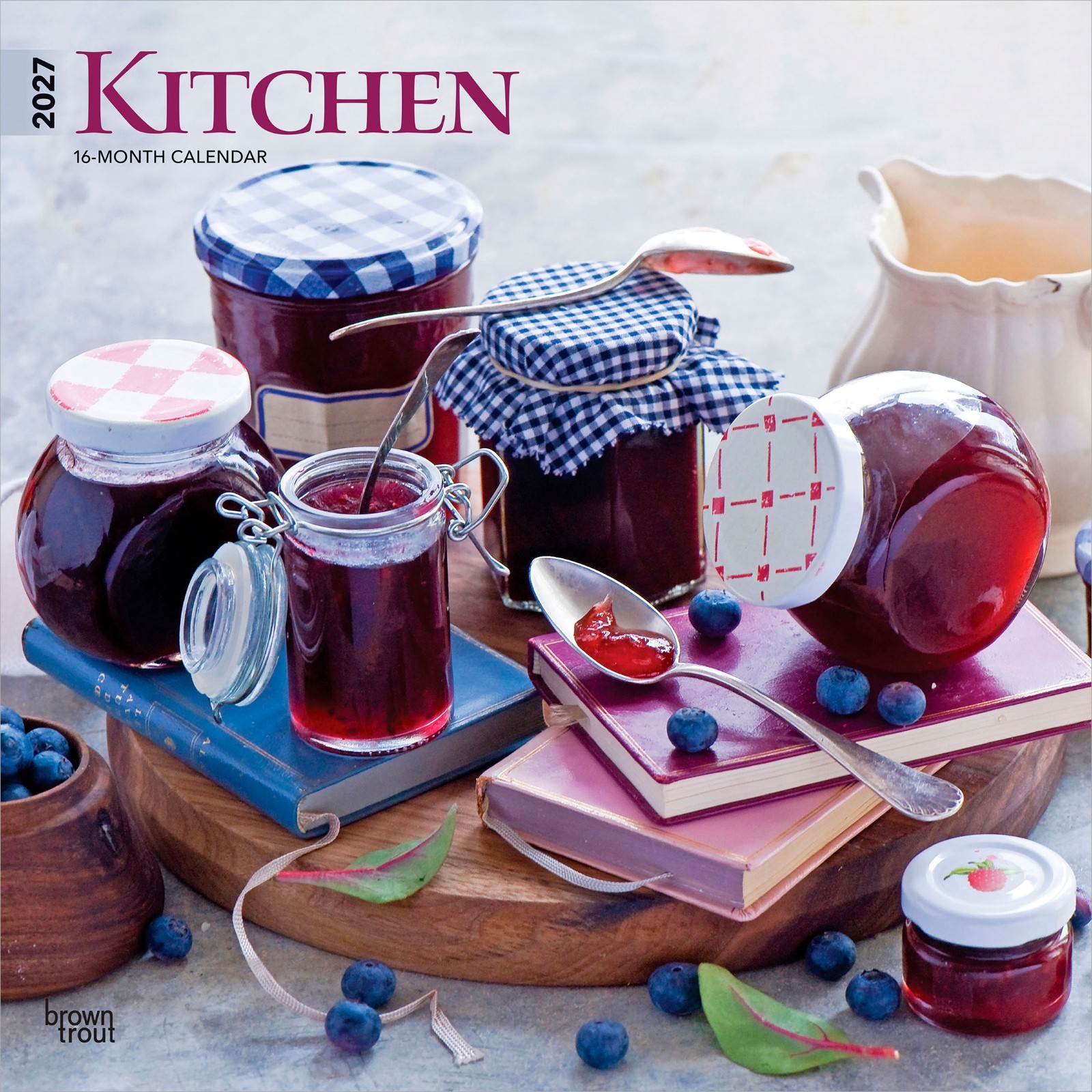 Kitchen | 2027 12×24″ (Hanging) Monthly Square Wall Calendar | Plastic-Free
