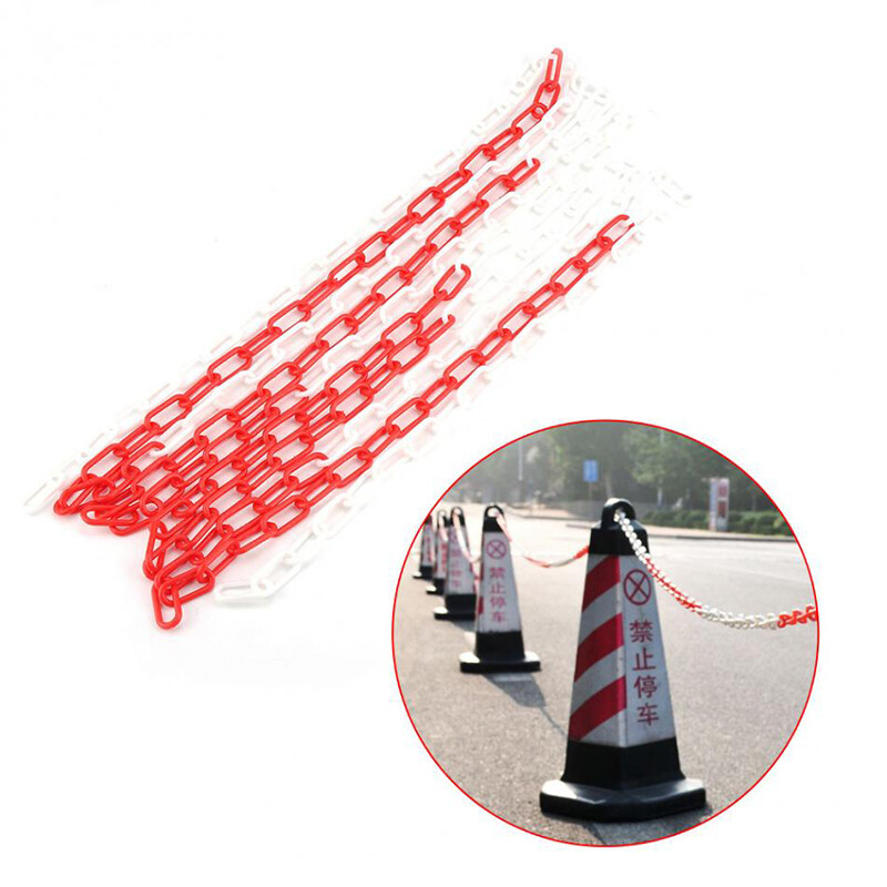 5/10M Plastic Chain Links Chain Barrier Warning Safety Road Decorative Block