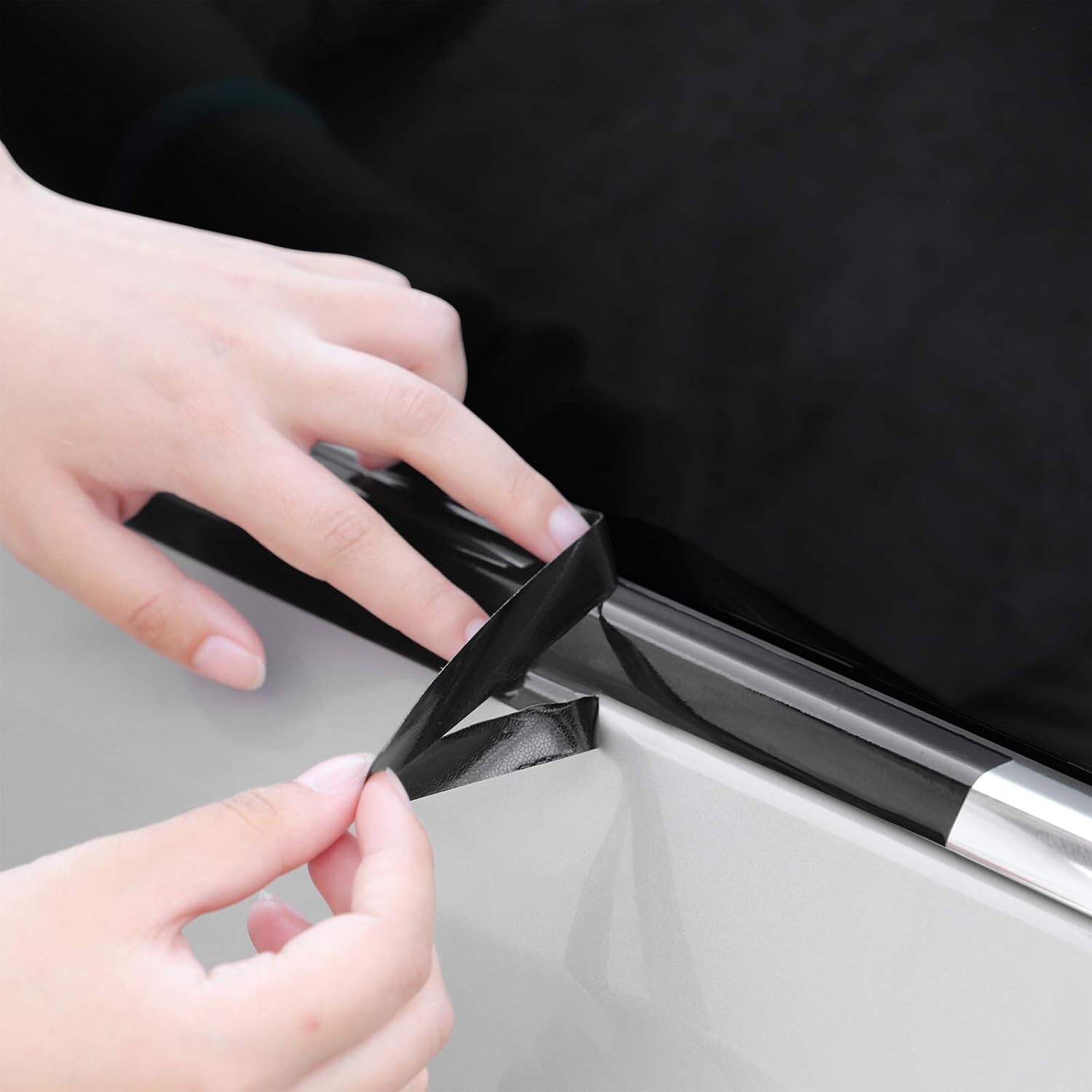 2″ x 30 Ft High Gloss Vinyl Tape for Black Out Chrome Delete Window Trim
