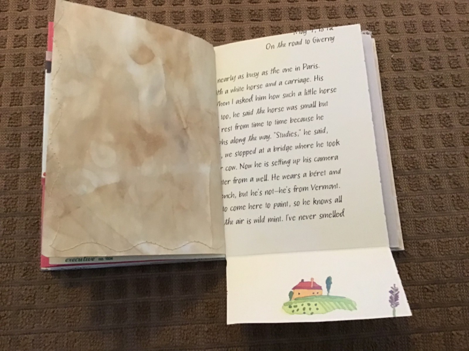 Handmade Naked Junk Journal 5-1/2” x 4-1/4” Mushroom & Leaves Print Cover