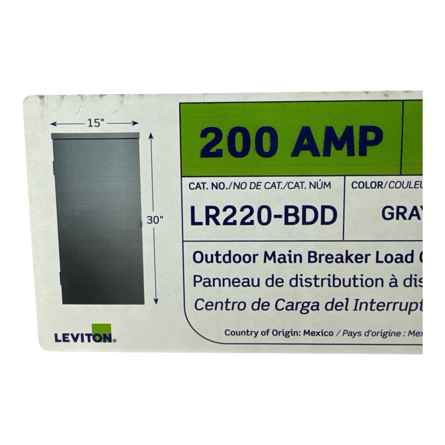 Leviton LR220-BDD 200A 20-Space 20 Circuits Outdoor Load Center (OB)