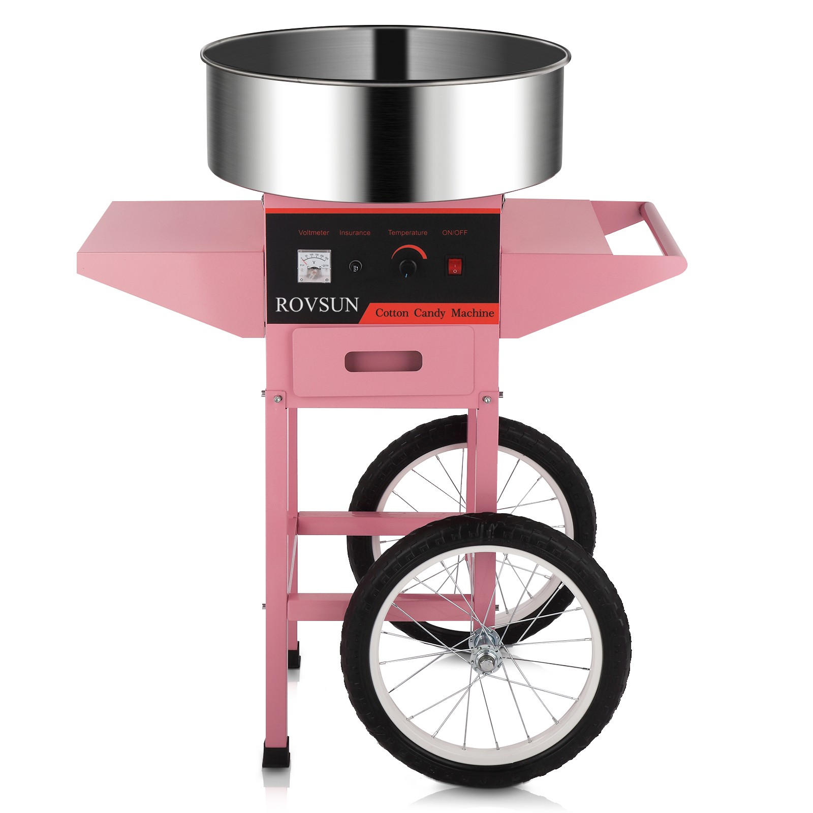 ROVSUN 20″ Commercial Cotton Candy Machine w/Cart Stainless Steel Floss Maker