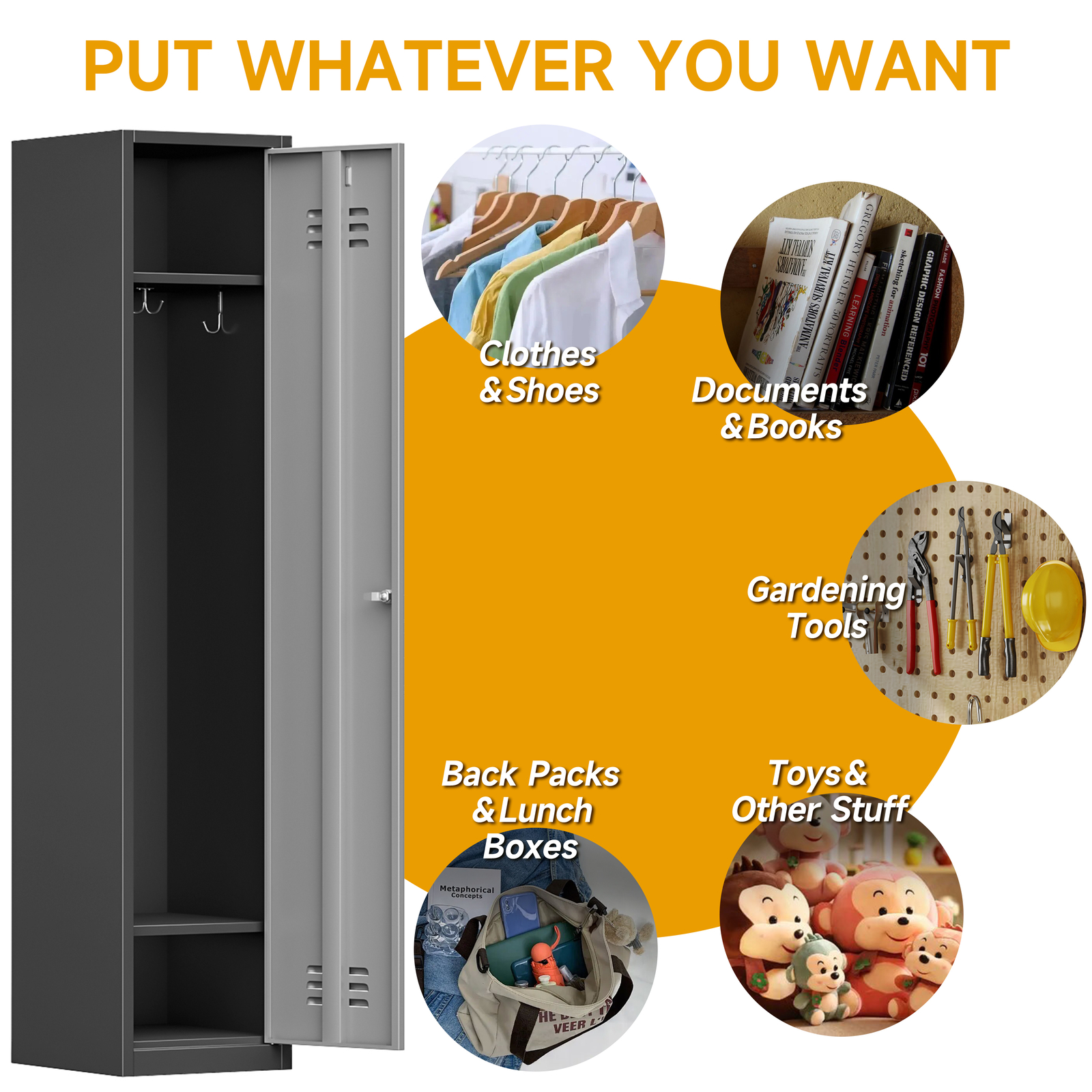 Metal Locker Wardrobes Metal Storage Cabinet Closets for Home Office Bedroom GYM