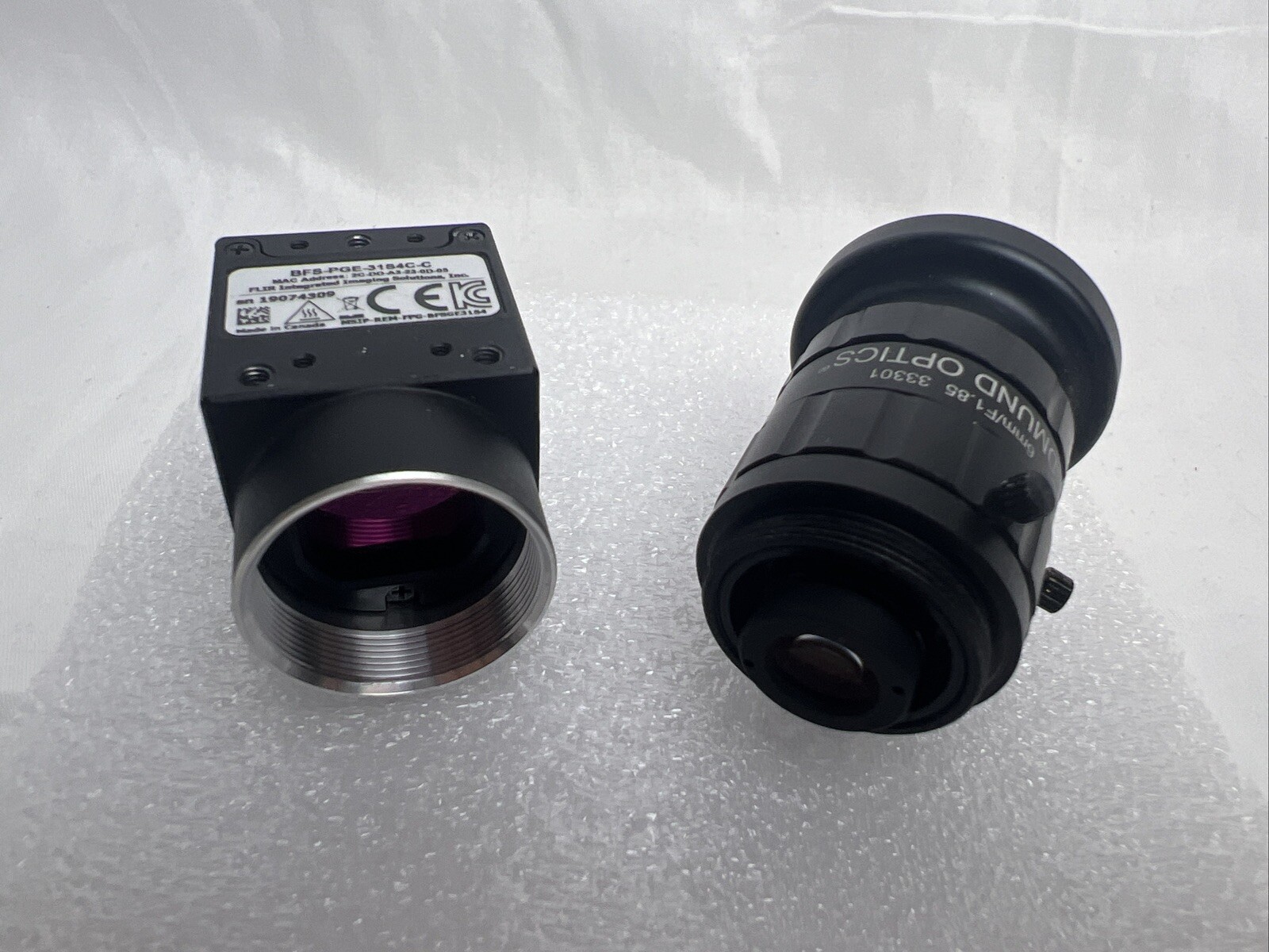 FLIR BFS-PGE-31S4C-C Blackfly S Camera + Edmund Optics 6mm F1.85 33301 Lens