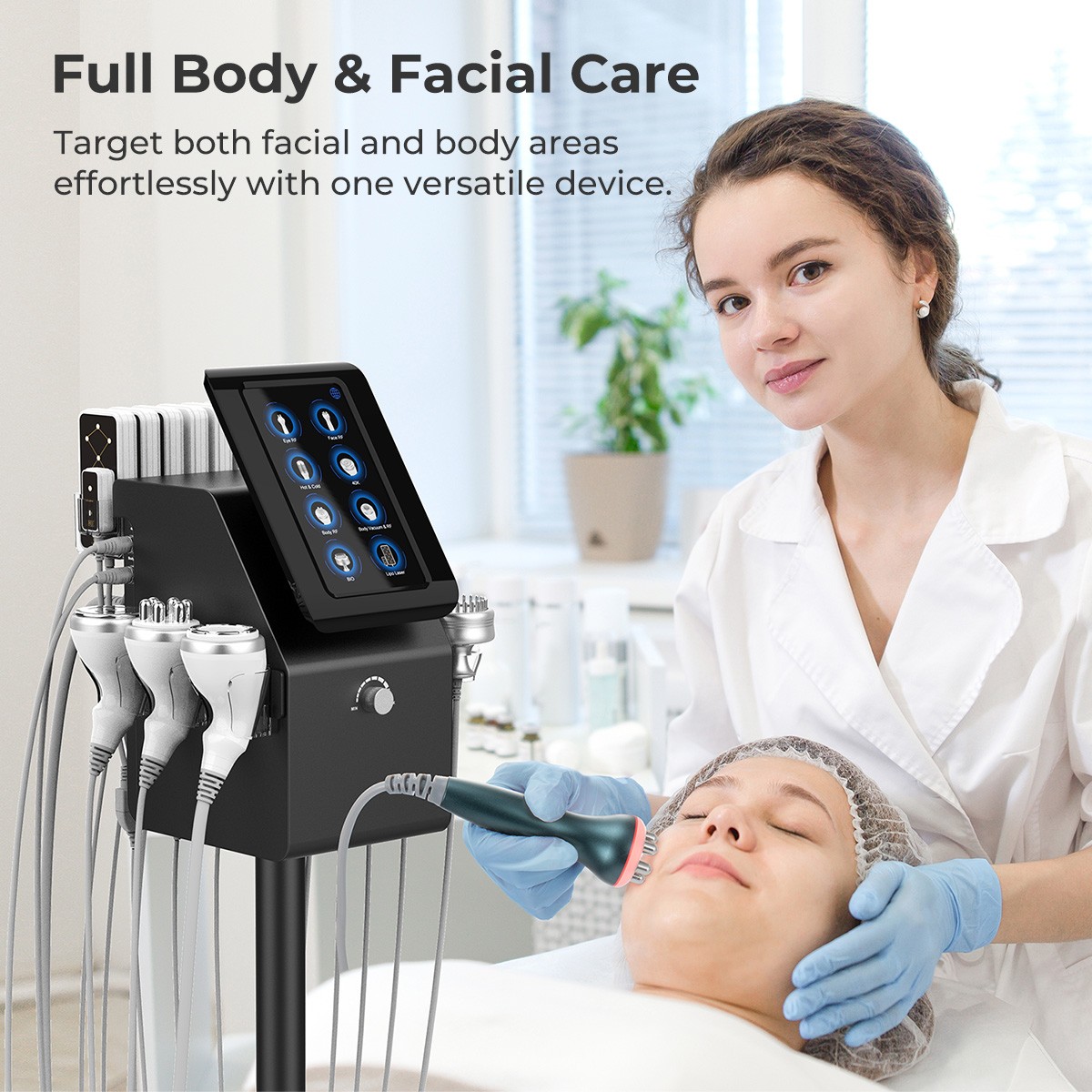 Pro 9 in 1 Beauty Machine Body Massage Facial Skin Care Salon Grade Equipment