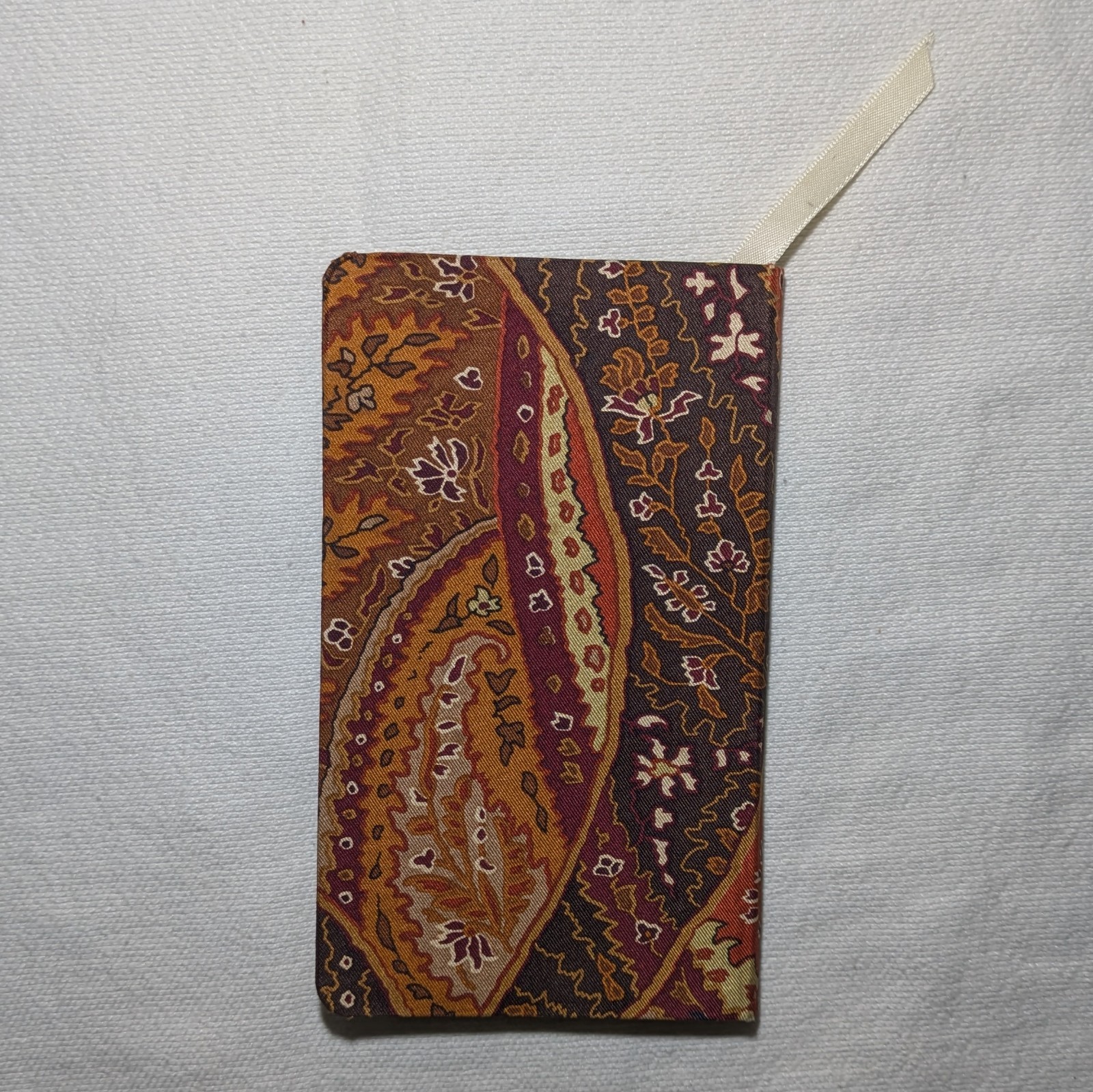 Multicolored Paisley Pattern Notebook Journal with Ribbon Bookmark New Vtg Look