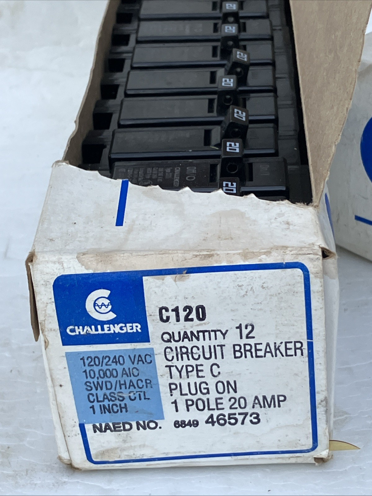 (1 ct.) Challenger C120 BR120 1 Pole 20 Amp Circuit Breaker – New!