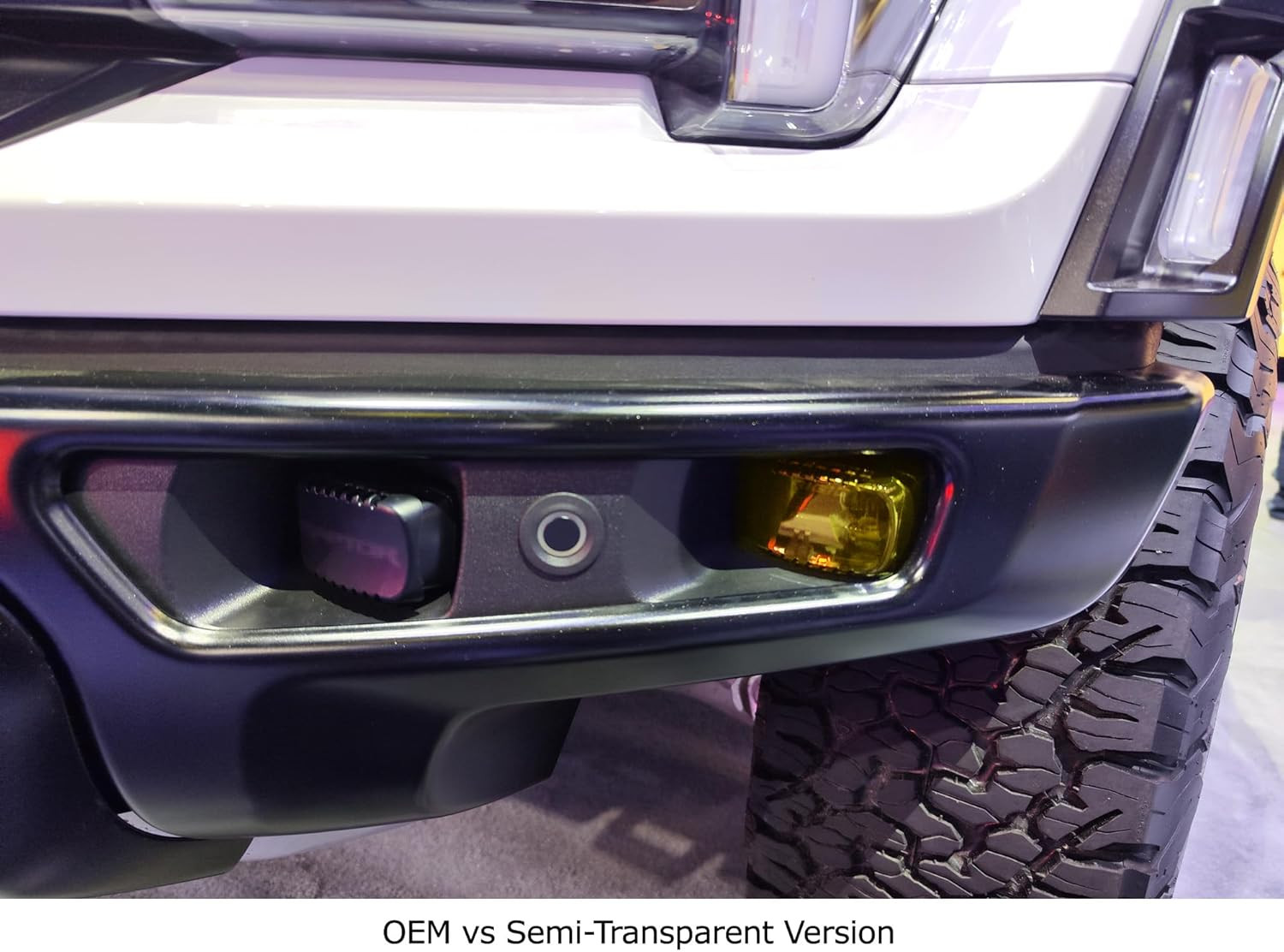 Selective Yellow LED Fog Light Shield Covers for 2021-Up Ford F-150 Raptor