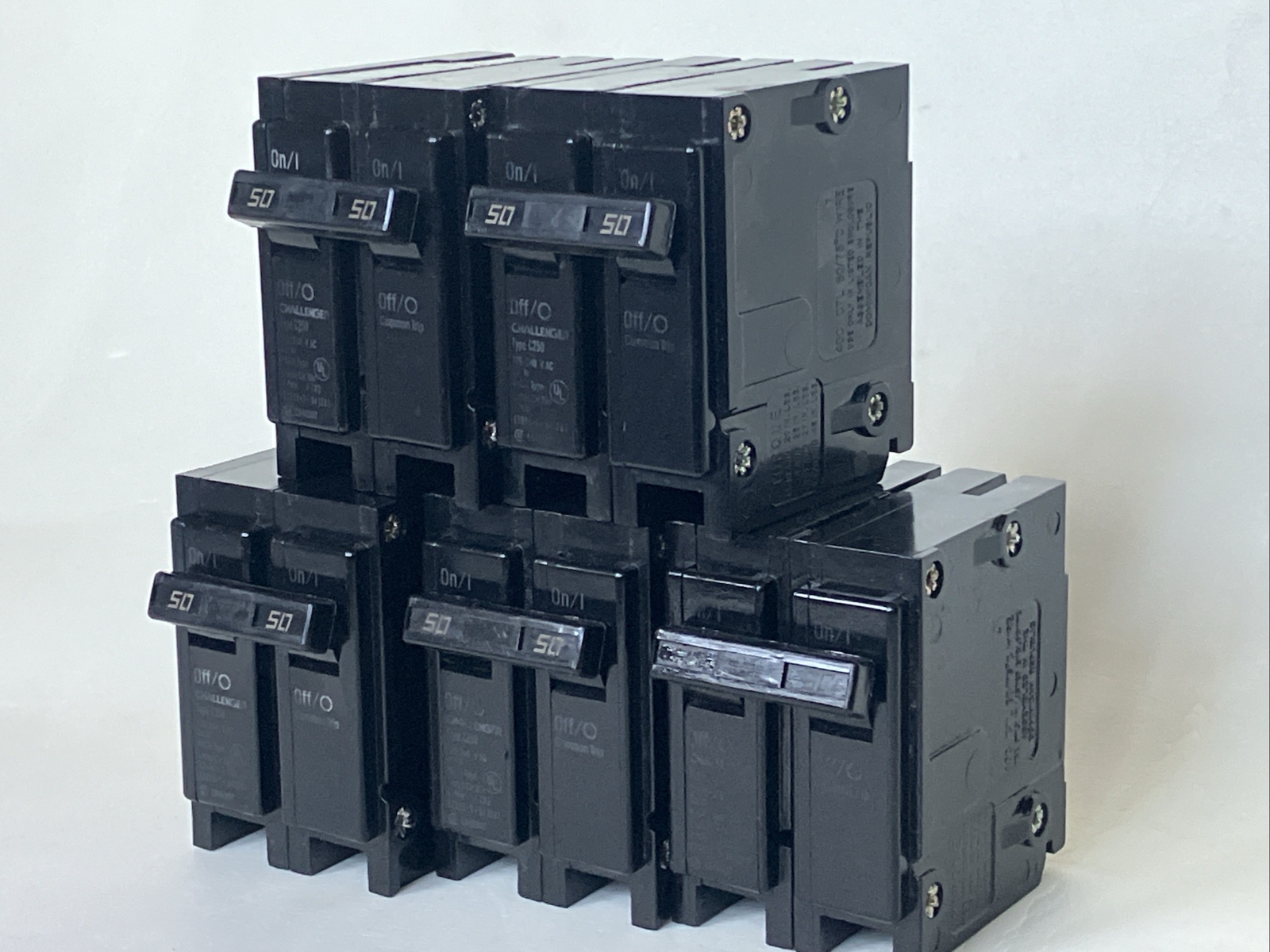 Challenger (GTE Sylvania) C250 BR250 2 Pole 50 Amp Circuit Breaker 240 Volt NEW