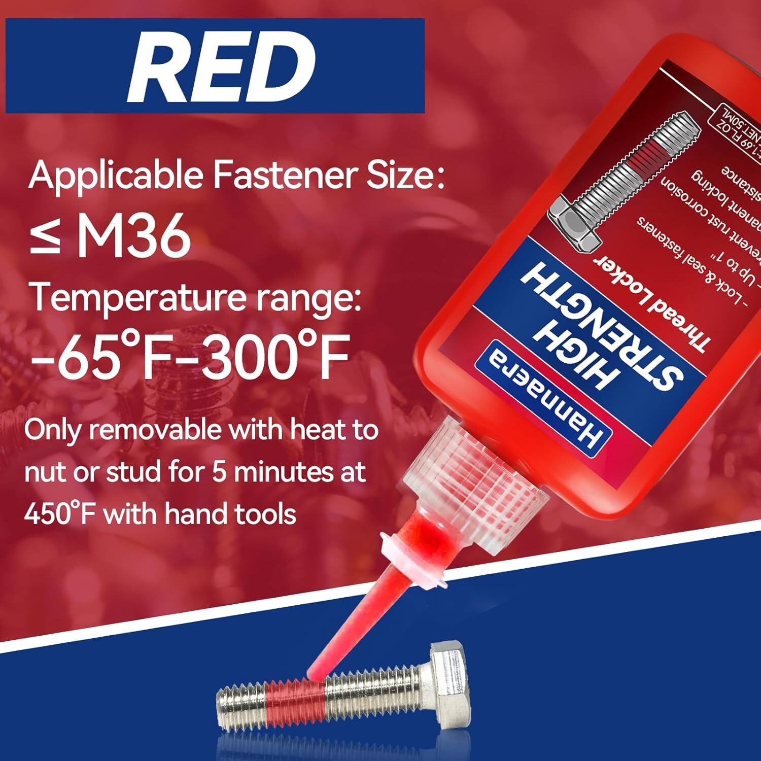 ThreadLocker 242 and 271, Thread Lock Medium and High Strength Lock Tight & Seal