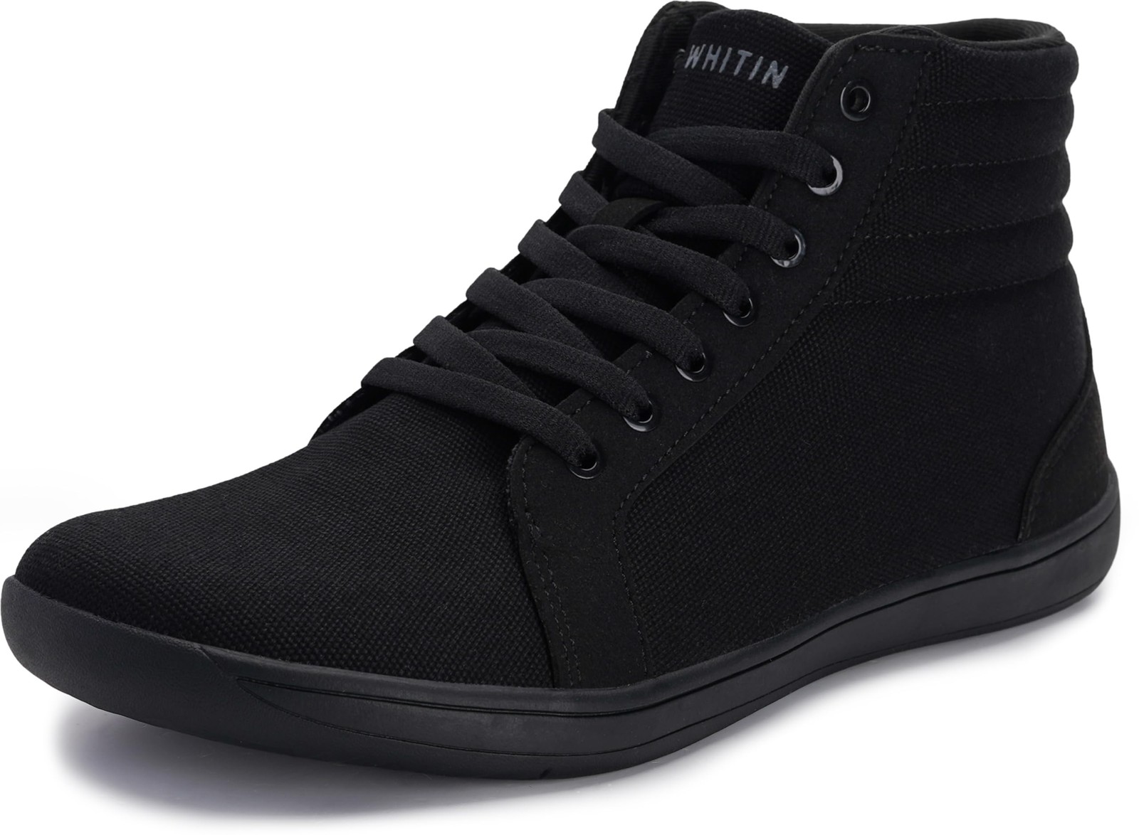WHITIN Men’s Wide Hi-top Minimalist Barefoot Sneakers | Zero Drop Sole | Cush…