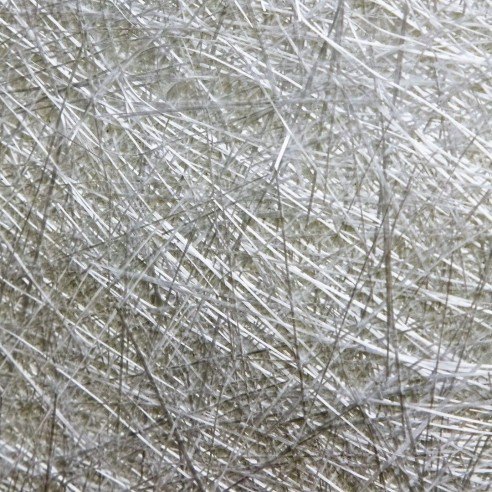 Fotografía macro de las fibras de vidrio.